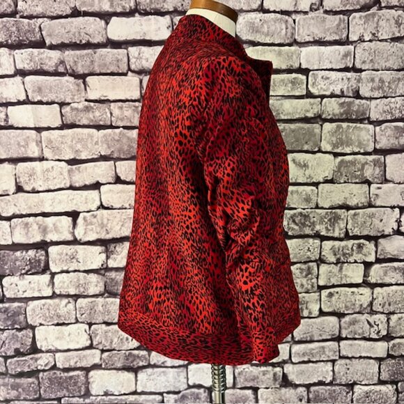 Patchington Red & Black Fully Lined 3/4 Sleeve Jacket Size M - Picture 8 of 9